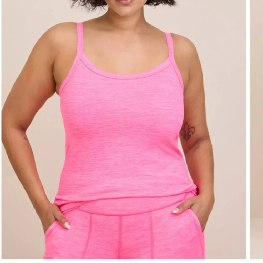 Torrid Super Soft Performance Jersey Active Cami Pink 0 - Picture 1 of 3